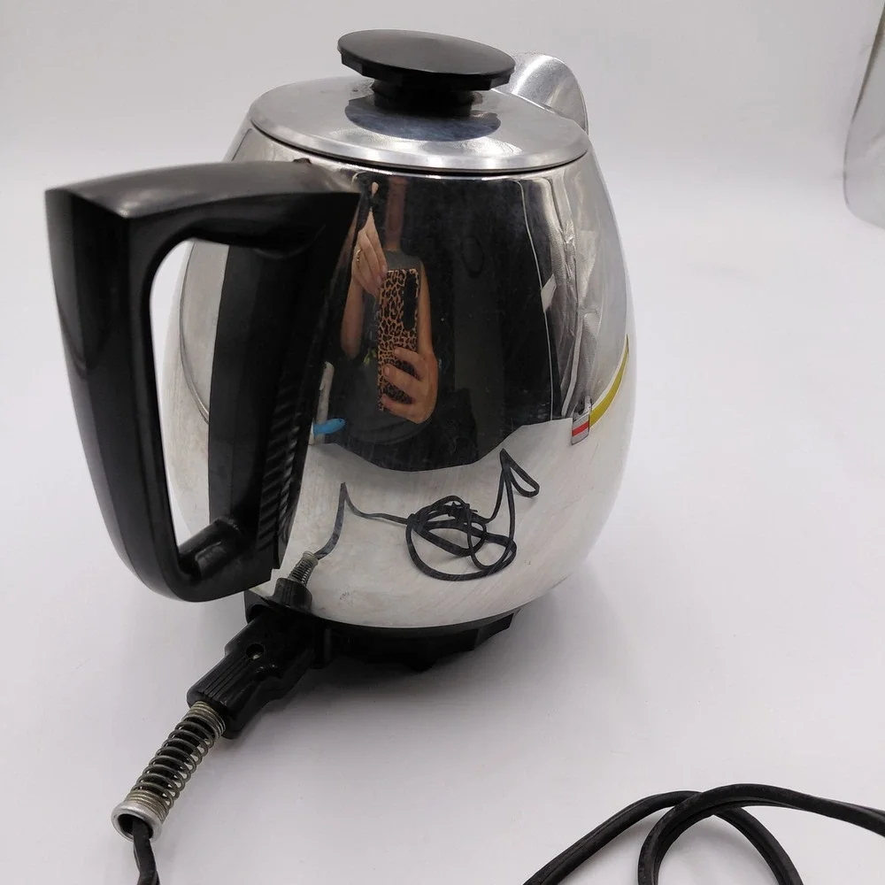 Vintage Jet-O-Mat Model 10 Automatic Coffeemaker Stainless Steel Percolator USA